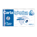 Carta igienica rotolo 2 veli, 190 strappi 8 rotoli - TORINOMED