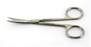 TORINOMED - FORBICINE IRIS IN ACCIAIO INOX curve - 11 cm.