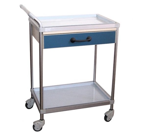 CARRELLO DELUXE con cassetto Dimensioni: 65 x 45 x h. 80 cm. Dimensioni cassetto: est. 58 x 40 x h. 10,5 cm., int. 51,5 x 38,5 x h. 8,5 cm.