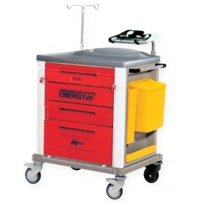 CARRELLO EMERGENZA - standard Carrello professionale con struttura in acciaio verniciato e finiture esterne in plastica.