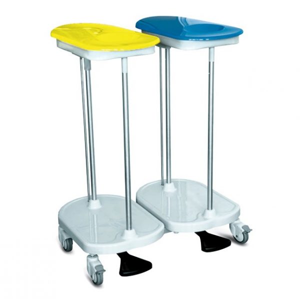 45905 TORINOMED - CARRELLO BIANCHERIA - 2 sacchi Carrelli da biancheria con apertura a pedale.