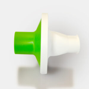 Filtro antibatterico antivirale 83 C con Boccaglio integrato per spirometri Cosmed - VERDE - Conf. 100 pz. - immagine 3