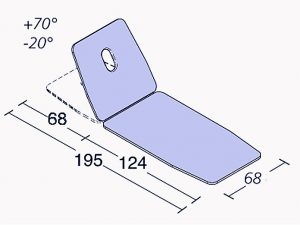 TORINOMED - LETTINO BRUXELLES - elettrico - colore blu Misura standard: larghezza 68 cm Lettino per visite e terapia ad alta stabilità. Regolazione elettrica dell’altezza mediante pedaliera (bassa tensione 24 V).