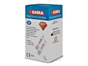 TORINOMED - STRISCE GLUCOSIO per GLUCOMETRO GIMA - Confezione da 50 strisce.