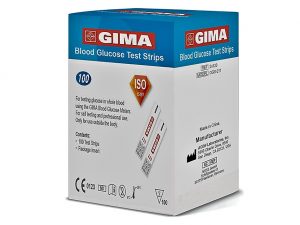 TORINOMED - STRISCE GLUCOSIO per GLUCOMETRO GIMA - Confezione da 100 strisce.