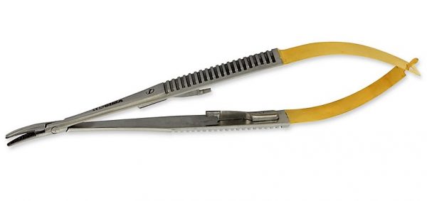 TORINOMED - PORTA AGHI CASTROVIEJO C.T. CURVO - 21 cm. - punte zigrinate