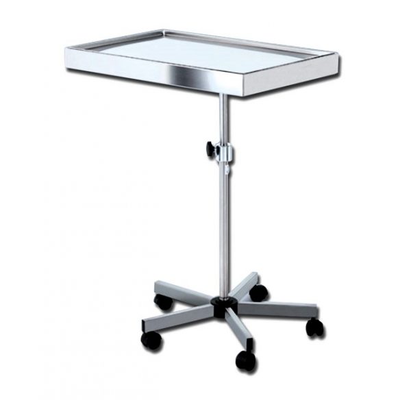 TORINOMED - TAVOLO mayo - piantana 5 ruote Piantana in acciaio inox con rotelle Ø 50 mm: razza con 5 rotelle 