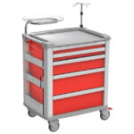 CARRELLO EMERGENZA MEDI KART - rosso - TORINOMED