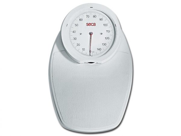 TORINOMED - Bilancia meccanica piatta con copertura robusta in acciaio verniciata. Molto stabile ed elegante grazie alla verniciatura a lacca bianca. La pedana di pesa è ricoperta da similpelle bianca resistente.