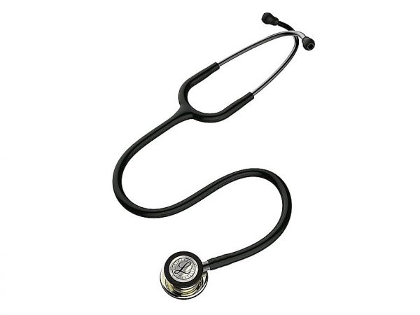 TORINOMED - STETOSCOPIO 3M™ LITTMANN® CLASSIC III • Codice 3M: 5861 • Colore: nero con finiture champagne • Lunghezza: 69 cm • Ø padiglione: 43/33 mm.