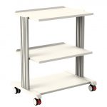 TORINOMED - Carrello SMART - 2 ripiani 60 x 42 cm. + base