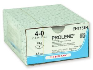 PROLENE 4/0 – EH7151H – ETHICON monofilamento – 3/8 - ago: FS-2 19 mm. - 45 cm. filo – conf. 36 pz.