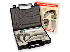 TORINOMED - SET LARINGO "GIMA GREEN" F.O. LED 4 LAME Mc Intosh 1-2-3-4 - 2,5V