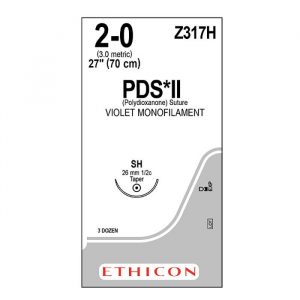 PDS II 2/0 – Z317H – ETHICON monofilamento – 1/2 - ago: SH 26 mm. - 70 cm. filo - conf. 36 pz.