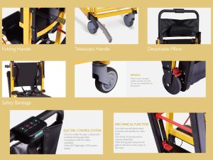 SEDIA PORTANTINA PER SCALE ELETTRICA PIEGHEVOLE - immagine 6