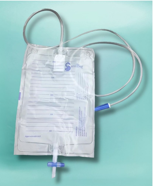 SACCHE URINA STANDARD DA LETTO da 2 l, CON SCARICO, tubo 130 cm - TORINOMED