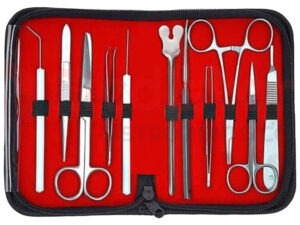 KIT DISSEZIONE IN ACCIAIO INOX AISI 202 PER ESERCITAZIONE - 11 pezzi - TORINOMED