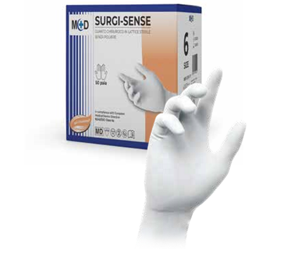 GUANTI STERILI IN LATTICE SENZA POLVERE SURGISENSE - TORINOMED